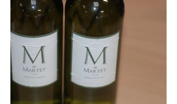 5 flessen à 75cl divese witte wijn: 3x M de MARTET, Bordeaux Blanc 2019 en 2x ALDENEYCK, Pinot Gris 2017